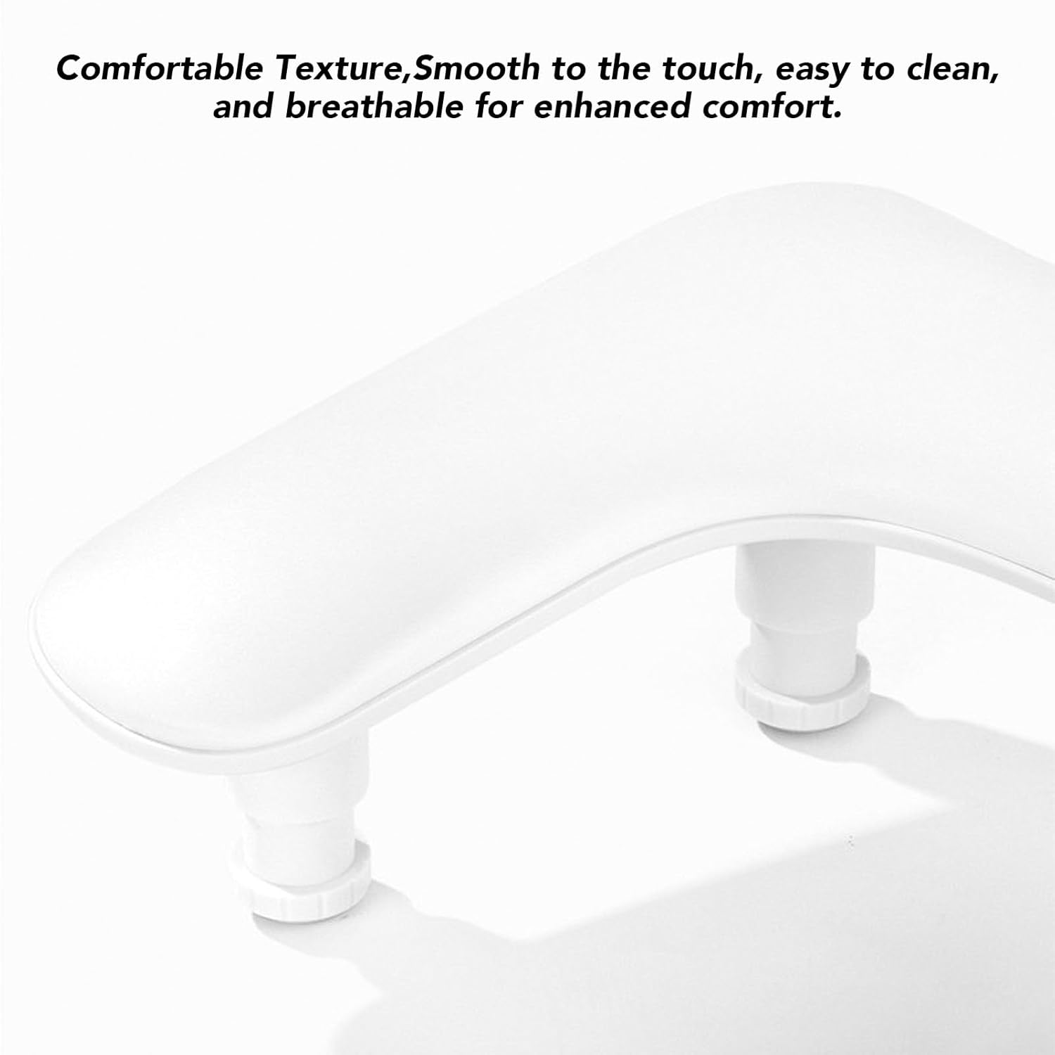 BRRNOO Manicure Arm Rest, U Shaped White Nail Hand Rest with Built in Phone Holder and Adjustable Support, Ergonomic Wrist for Nail Care and Salon Use