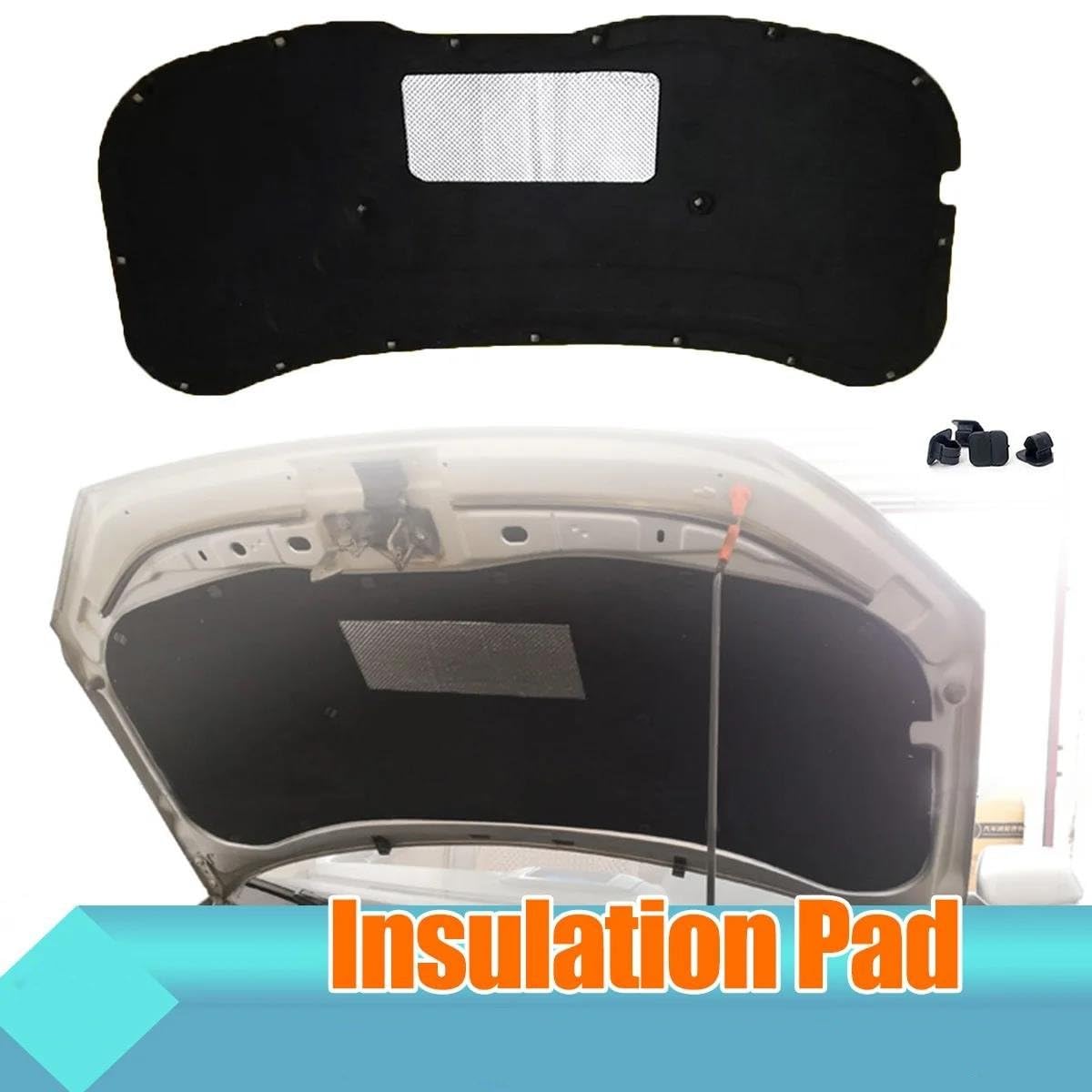 Isolamento Acustico e Termico Tappetino Isolante Cofano Motore Anteriore Suono Calore Cotone Fonoassorbente Copertura In Schiuma Ignifuga Per VW Per Polo 9N 9A 2002-2010 Copertura insonorizzante