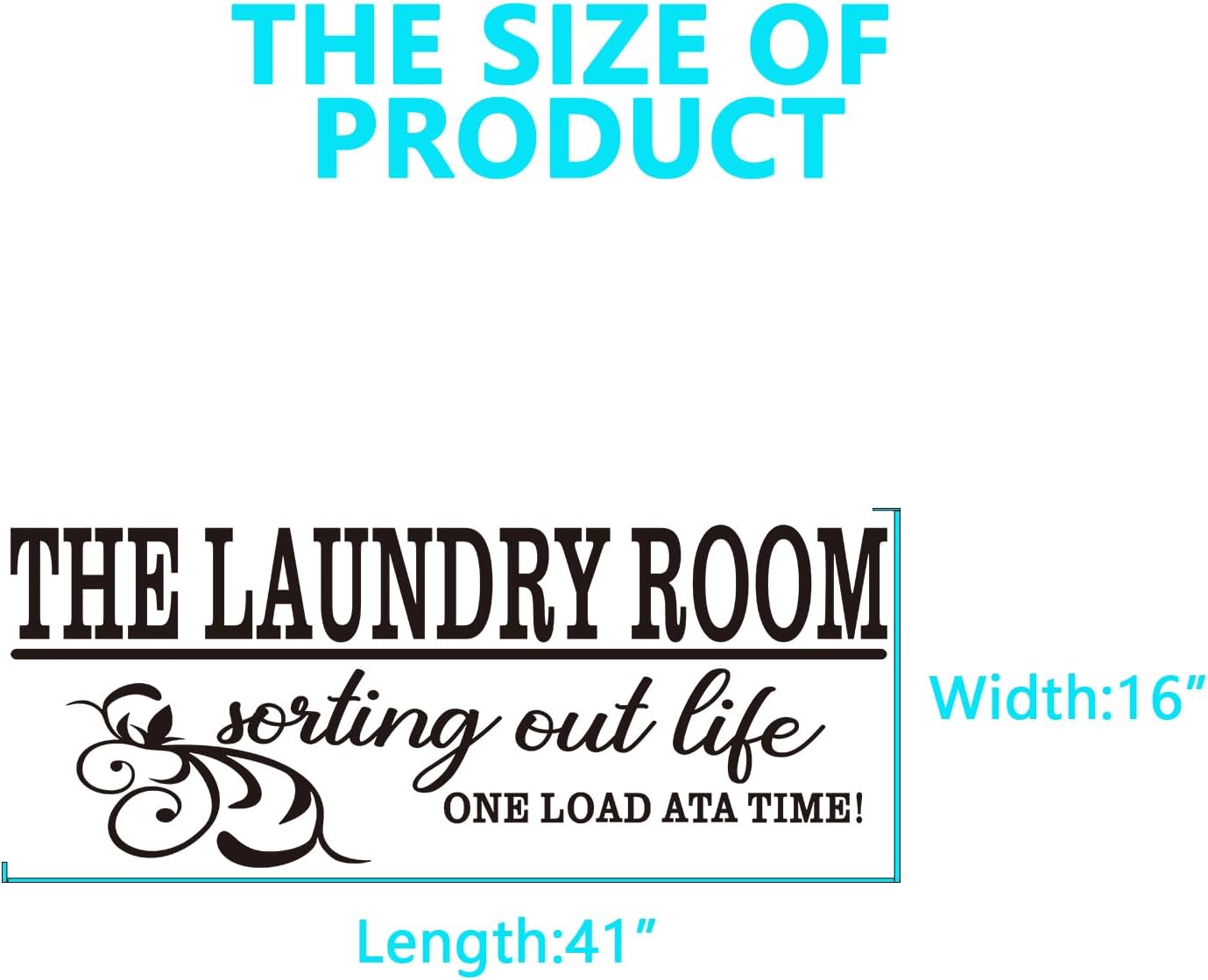 Laundry Room Quotes Wall Stickers: Funny Washer Positive Vinyl Art Wall Decals for Restroom Laundry Family Wall Decor - Laundry Room 41" X 16"
