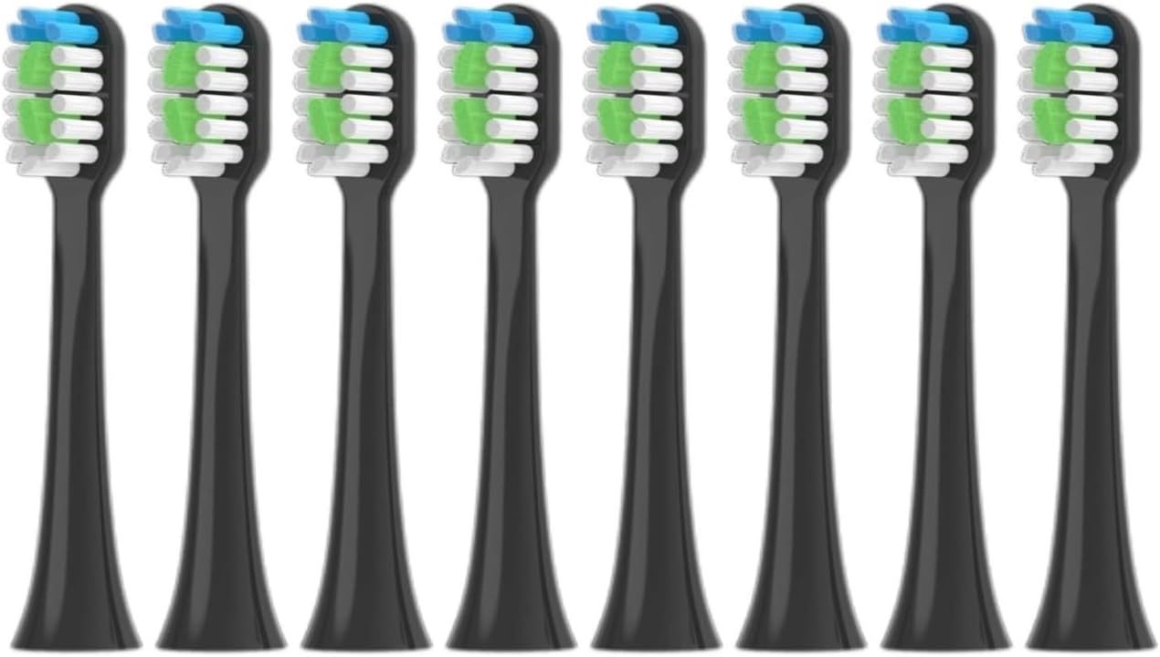 Soft Bristle Nozzles, Compatible with EFZQ, E10 E10C E10S F10 Replacement(8white Whitening)