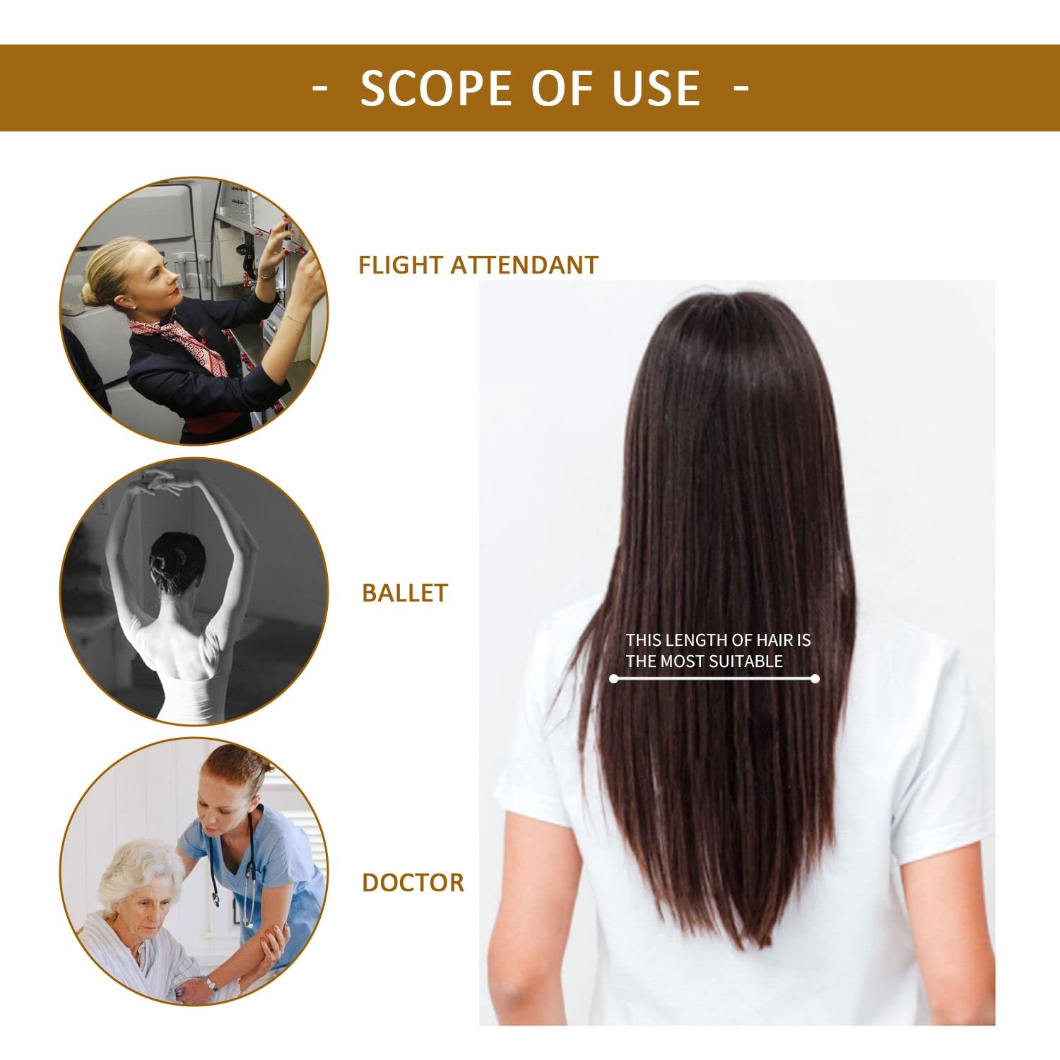 Reti per capelli bionde invisibili elasticizzate 50 cm
