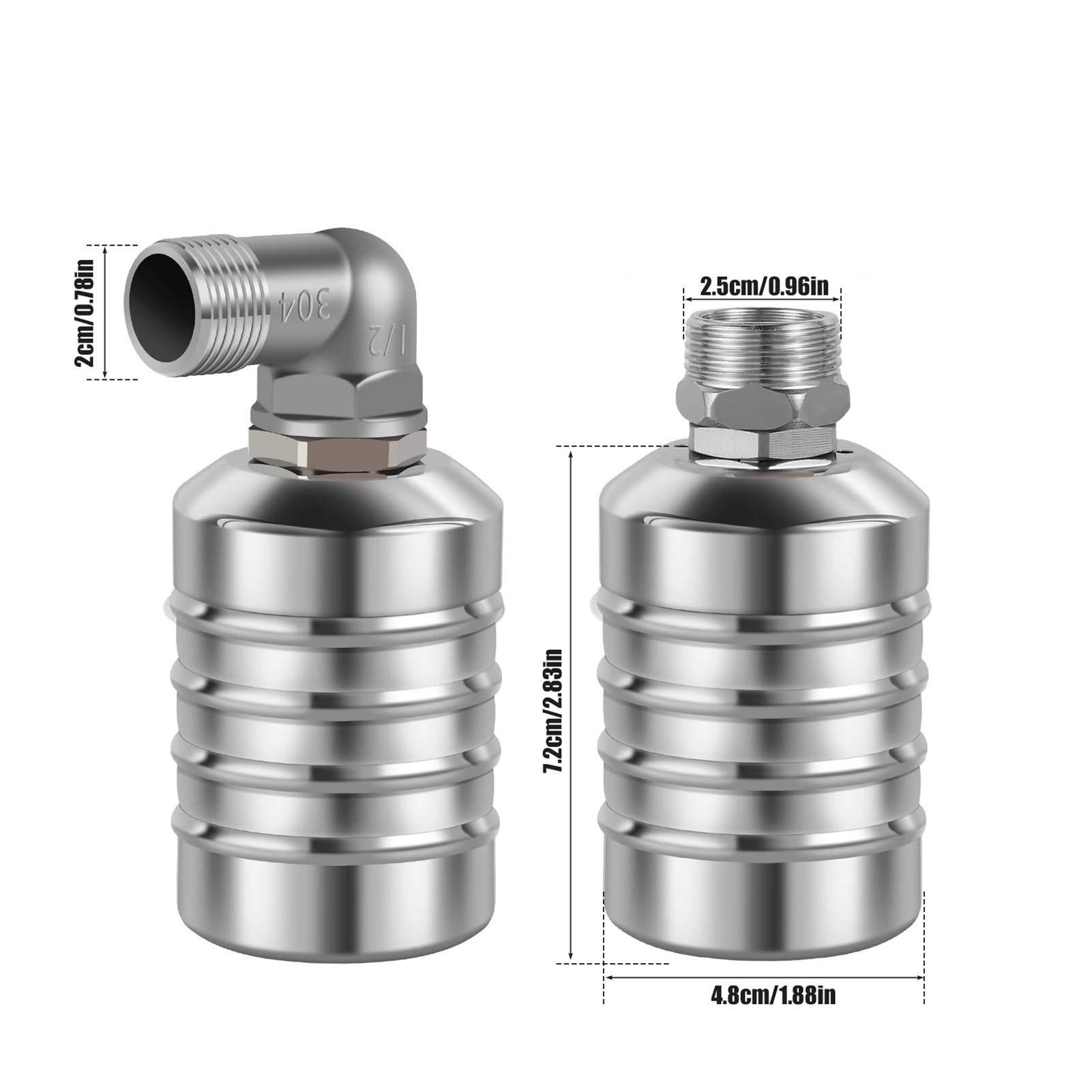 flotador para abrevadero, 1/2 PCS Válvula de control nivel agua automática Cierre seguro la torre