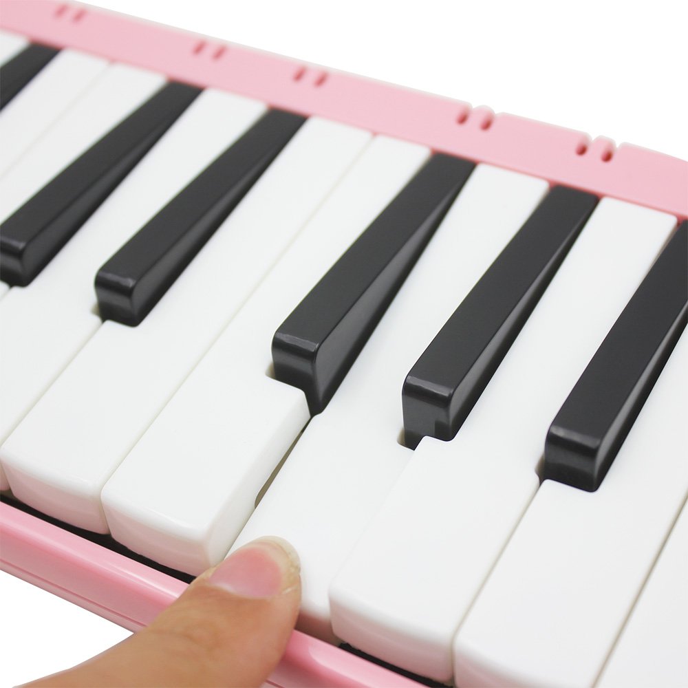 37 piano Keys melodica strumento musicale per gli amanti della musica principianti regalo con borsa da trasporto, Pink