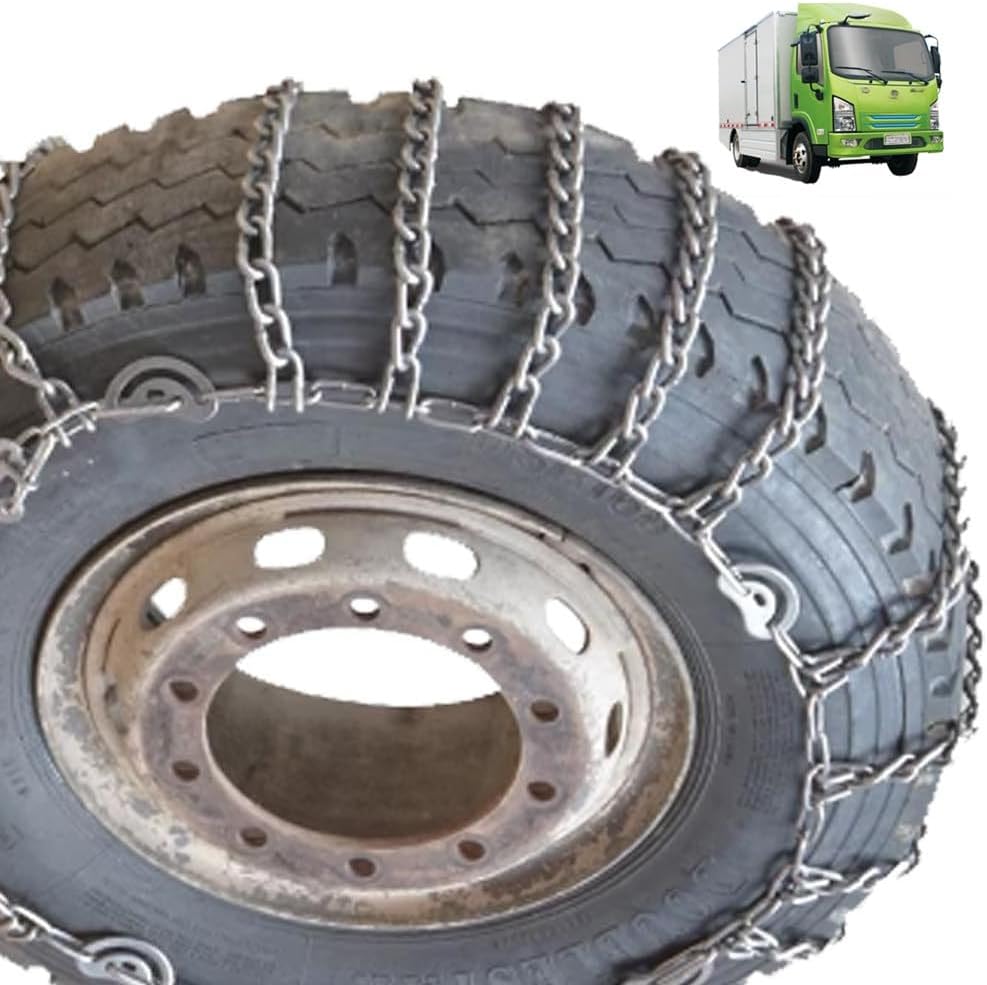 YAGOLD Snow Chains 2pcs Anti Slip Tire Chain Snow Tire Chains for Cars Pickups SUVs Trucks Van Trucks ATV Semi Trucks Light Truck Heavy Goods Vehicles 2pcs 8.25-16 9mm 9R22.5