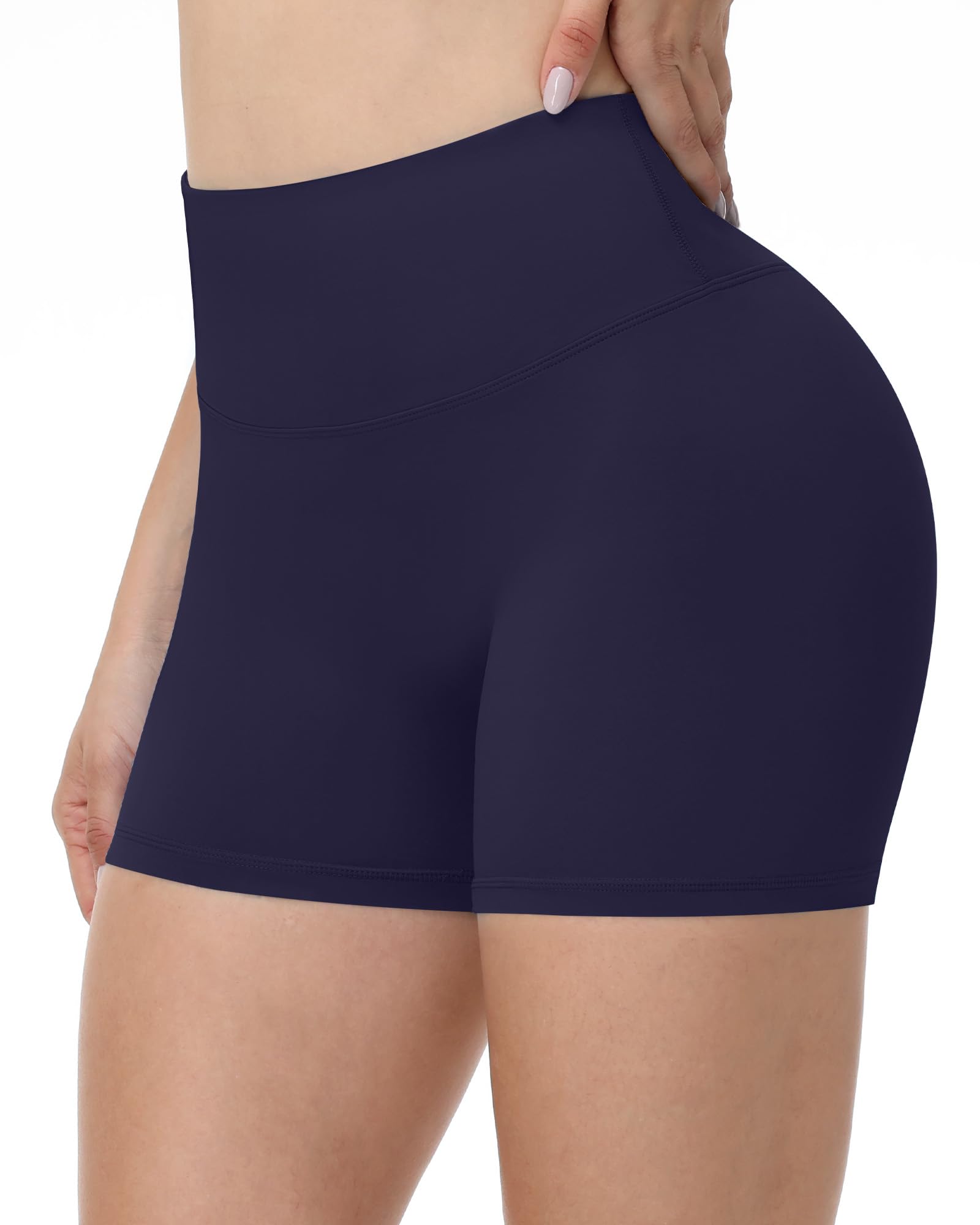 No Front Seam Biker Shorts for Women - 3''/5''/8'' High Waisted Workout Gym Yoga Spandex Shorts Tummy Control-image-25