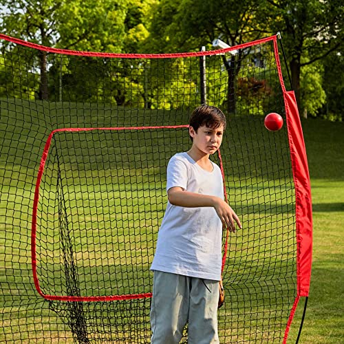Baseball And Softball Practice Net 7×7Ft Portable Hitting Batting Training Net With Carry Bag And Metal Frame #TOP2