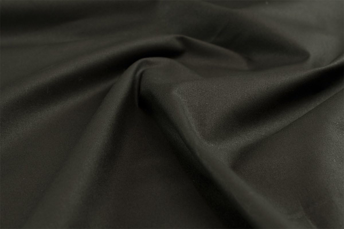 WATERPROOF Marine Canvas Fabric 1-Fold Wax Cotton material -Jet Black