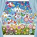 Seasboes 109 Stück Fensterbild Blumen, Aufkleber Fensterfolie Schmetterling Fenster Abziehbilder, Fensterbilder Frühling, Anti-Kollision Aufkleber für Baby Kinderzimmer Party Fensterdeko