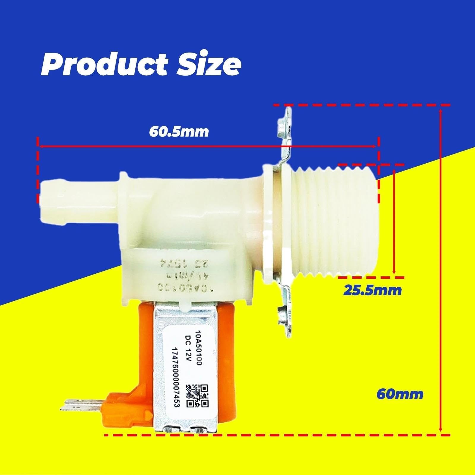 Valvola Ingresso Acqua Lavastoviglie 17476000007453, Compatibile Per Midea