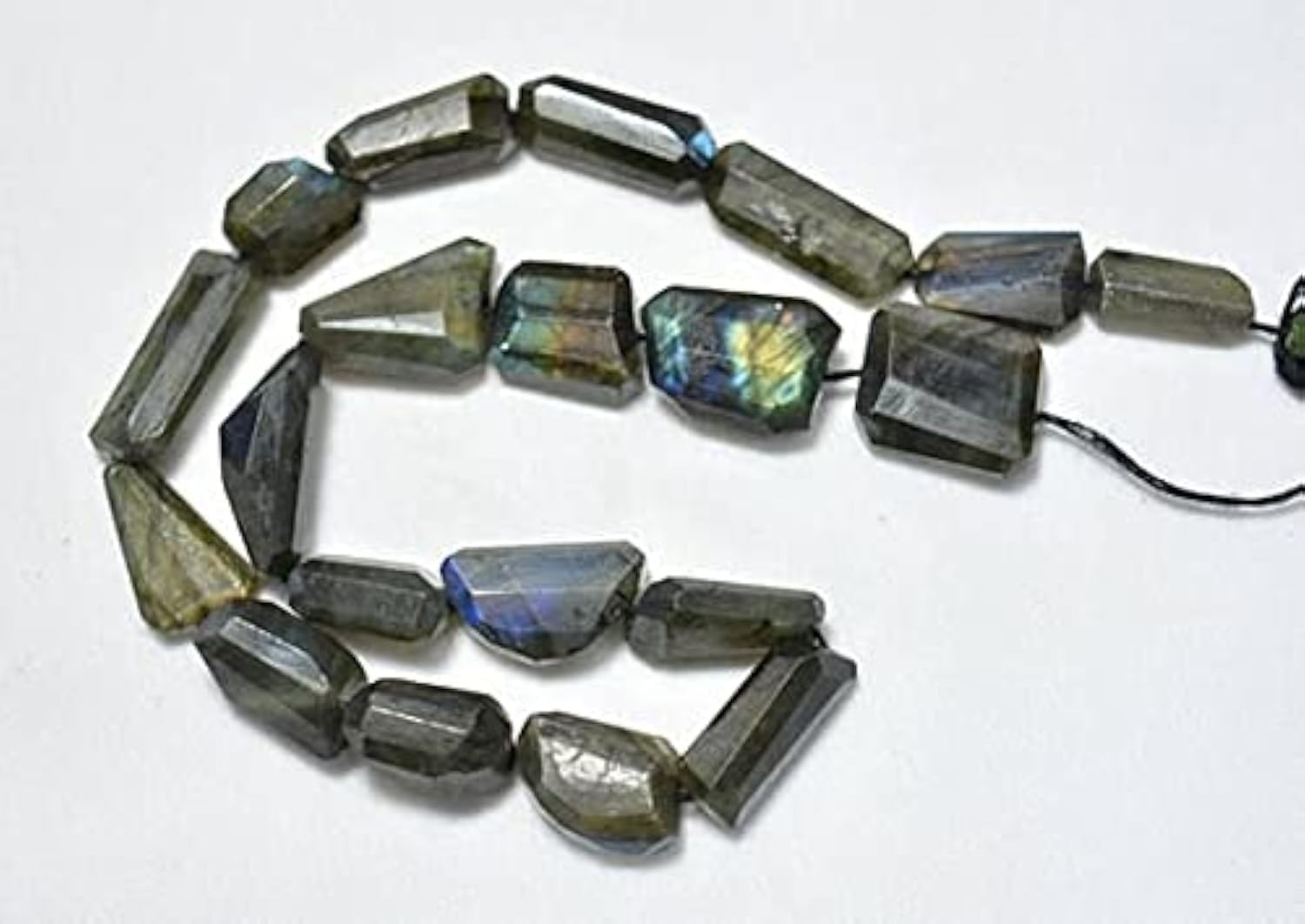 Gemstone for jewelry labradorite en perles tumbles pour fils de colliers artisanaux