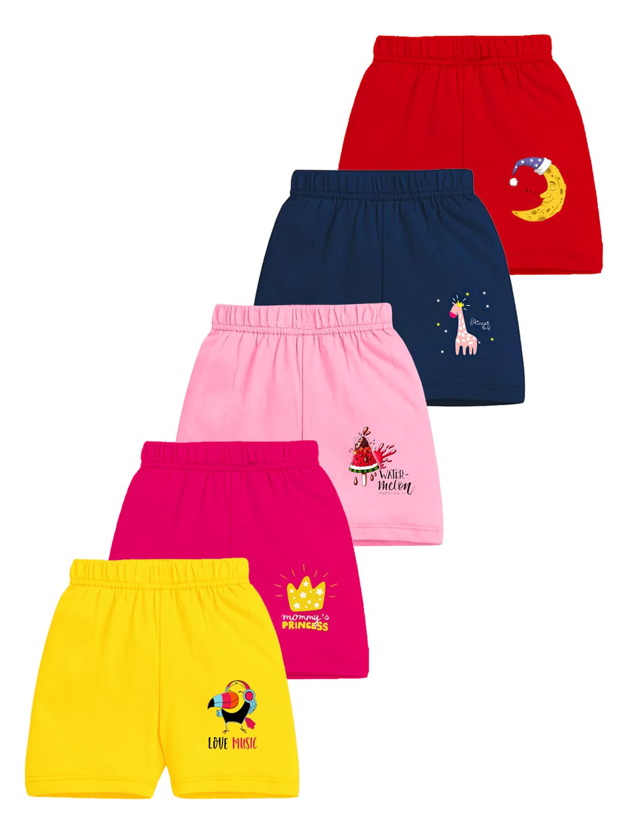 Kuchipoo Girls Cotton Shorts (Pack of 5) at ₹297 – Amazon
