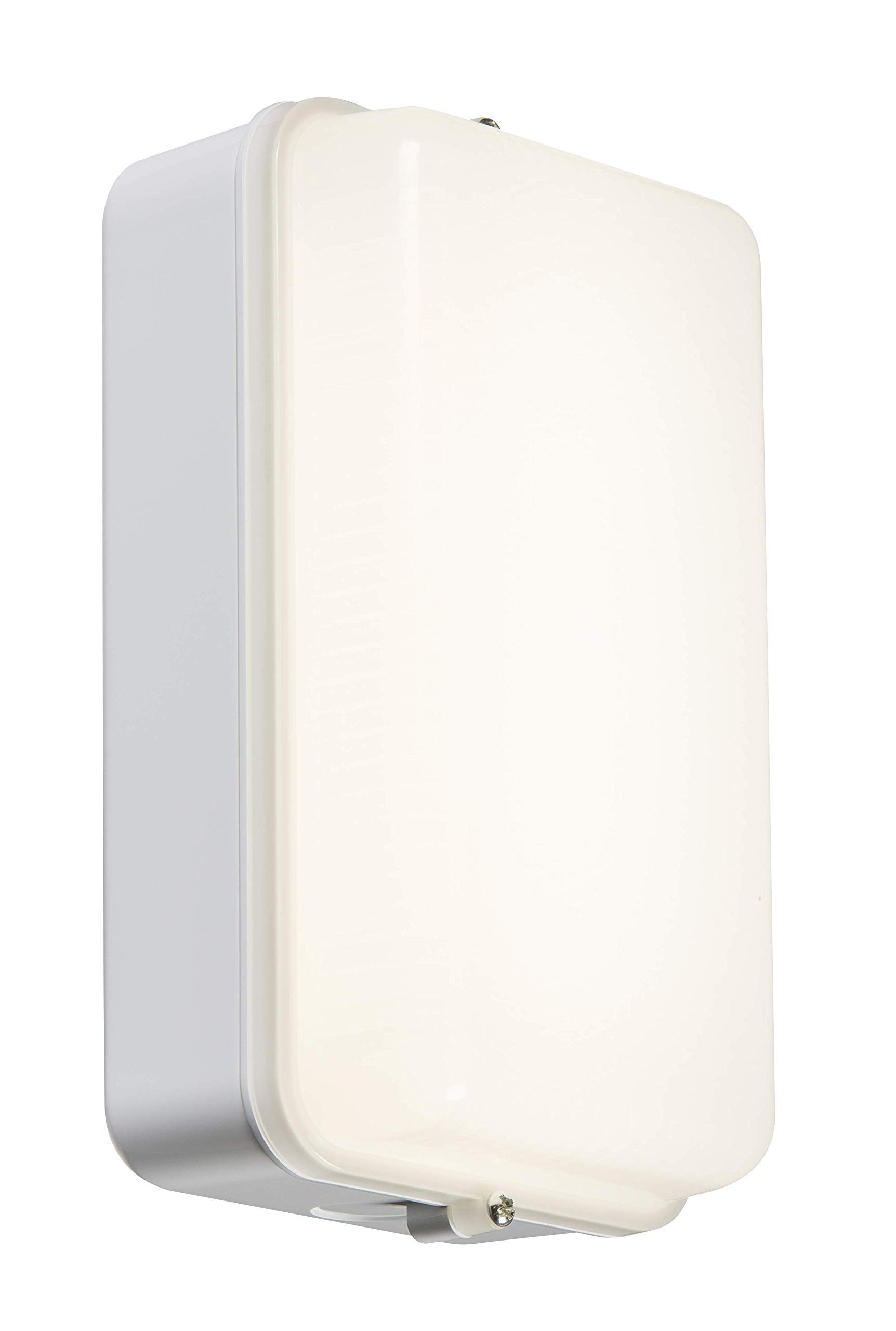 Knightsbridge 230V IP54 5W LED Security Amenity Bulkhead White Base with Opal Diffuser Cool White 4000K