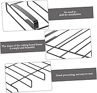 Vista 7 de BESTonZON Estante colgante de acero inoxidable para tabla de cortar, negro, 20 pulgadas