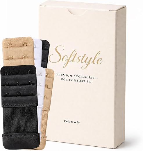 SOFTSTYLE Premium Bra Extenders for Women 3 Hook 2 Hook Combo