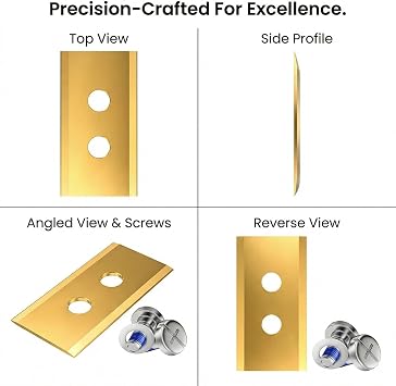 36-Piece Titanium Coated Replacement Blades Set, Durable Lawnmower Blades