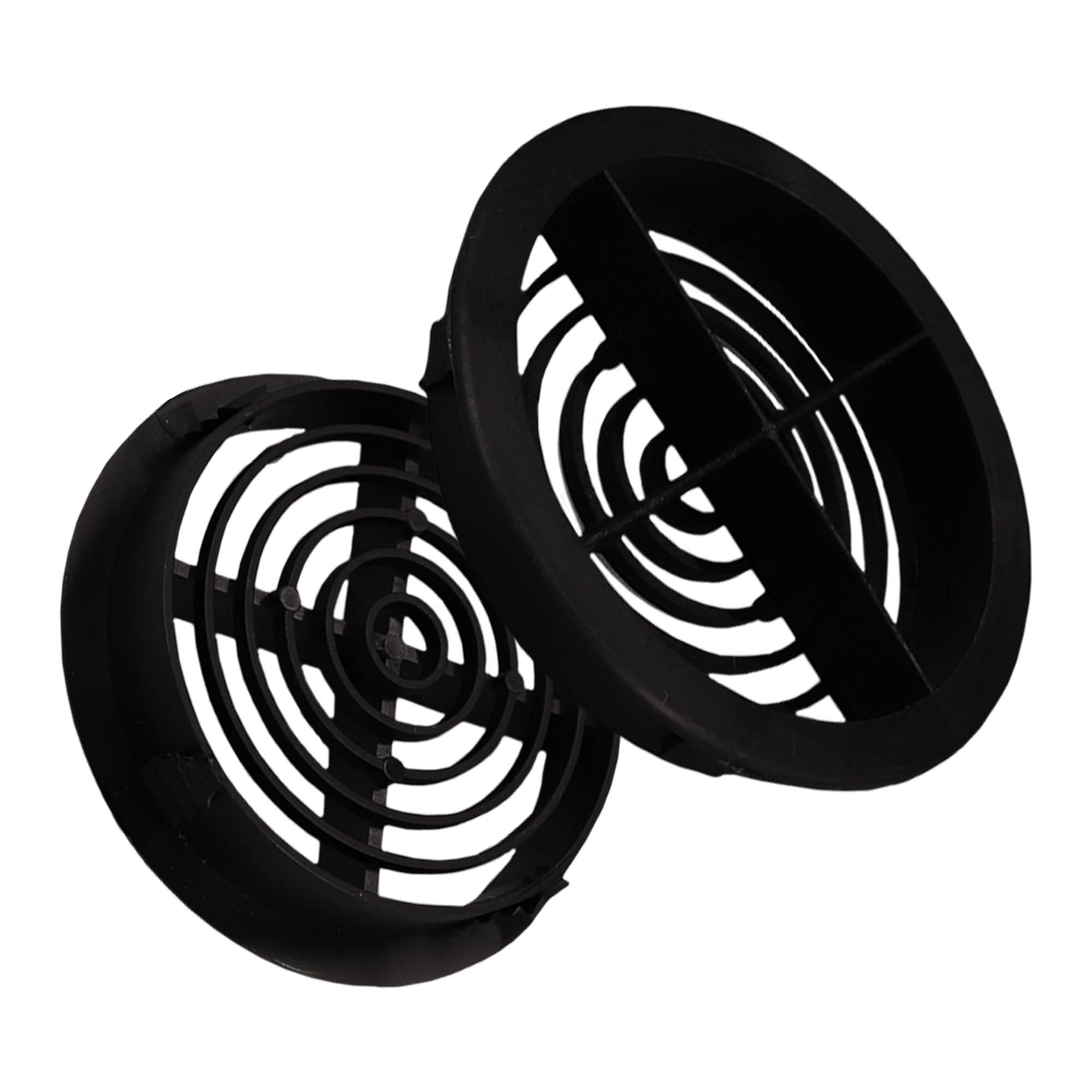 Homesmart 10 x Black Plastic 70mm Round Soffit Air Vents/Push in Roof Discs