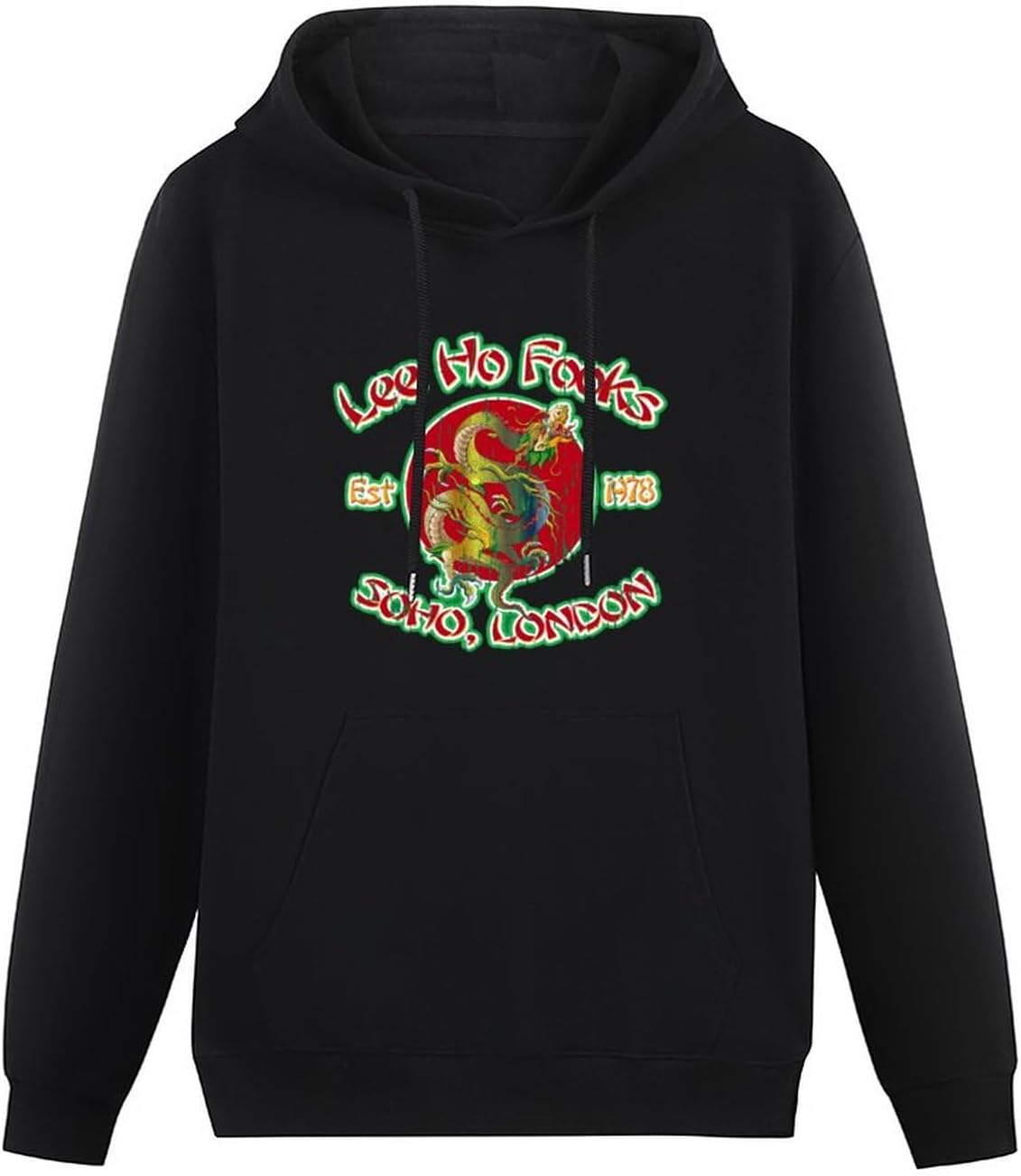 YouBello Lee Ho Fooks Soho London Est 1978 Karate Fighters Men's Sweatshirts Unisex Black Hoodies