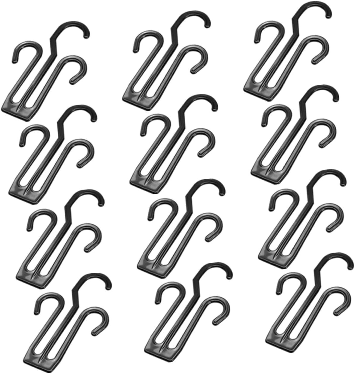 12pcs Multifunctional Shoe Drying Rack Portable Shoe Hangers for Exercise Bikes Plastic Organizer Double Hooks for Home and Travel