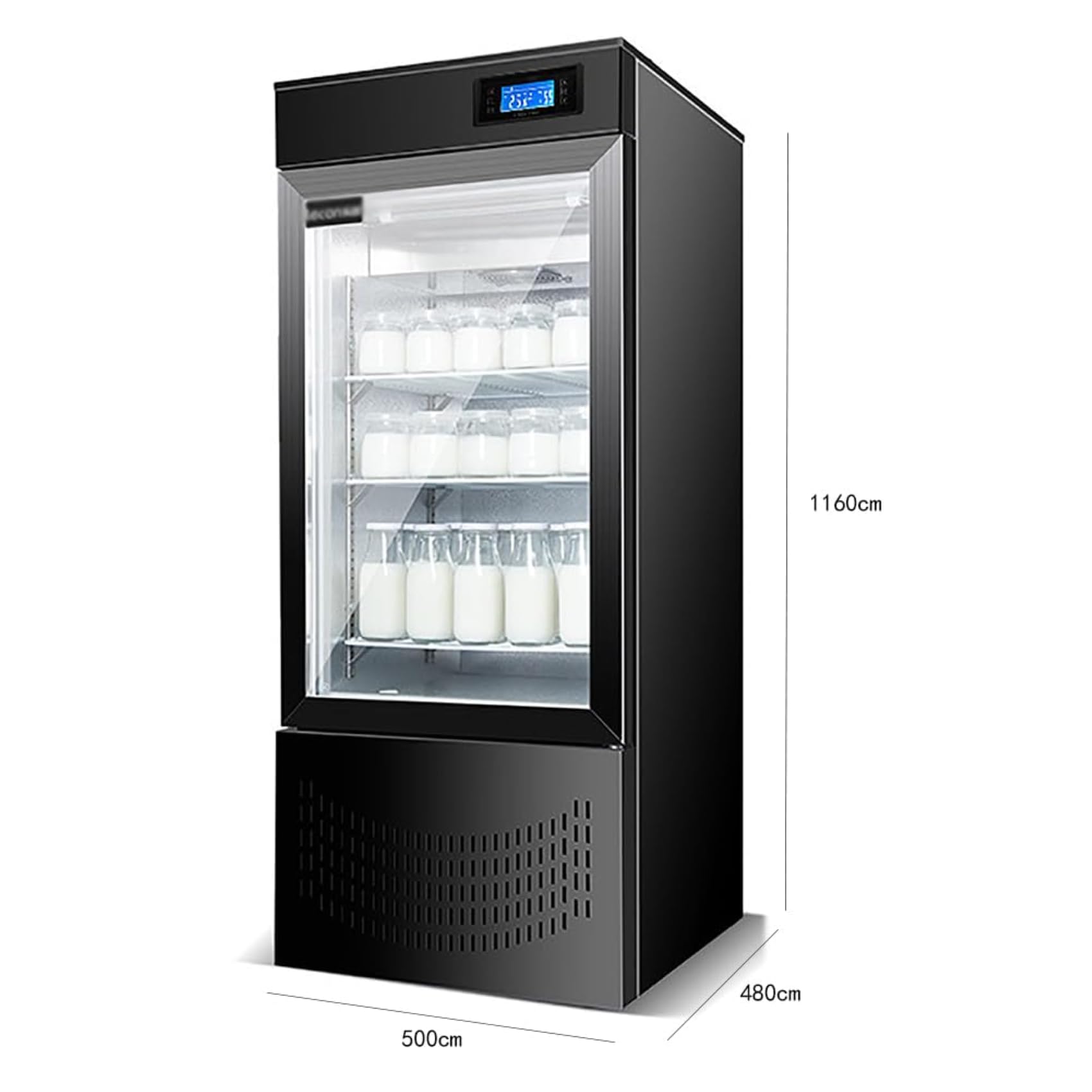 Máquina de fermentación de 100 L, máquina automática de yogur con refrigeración, ciclo de 360°, calor ajustable de 30 a 60 °C, refrigeración de 2 a 10 °C para uso doméstico y comercial