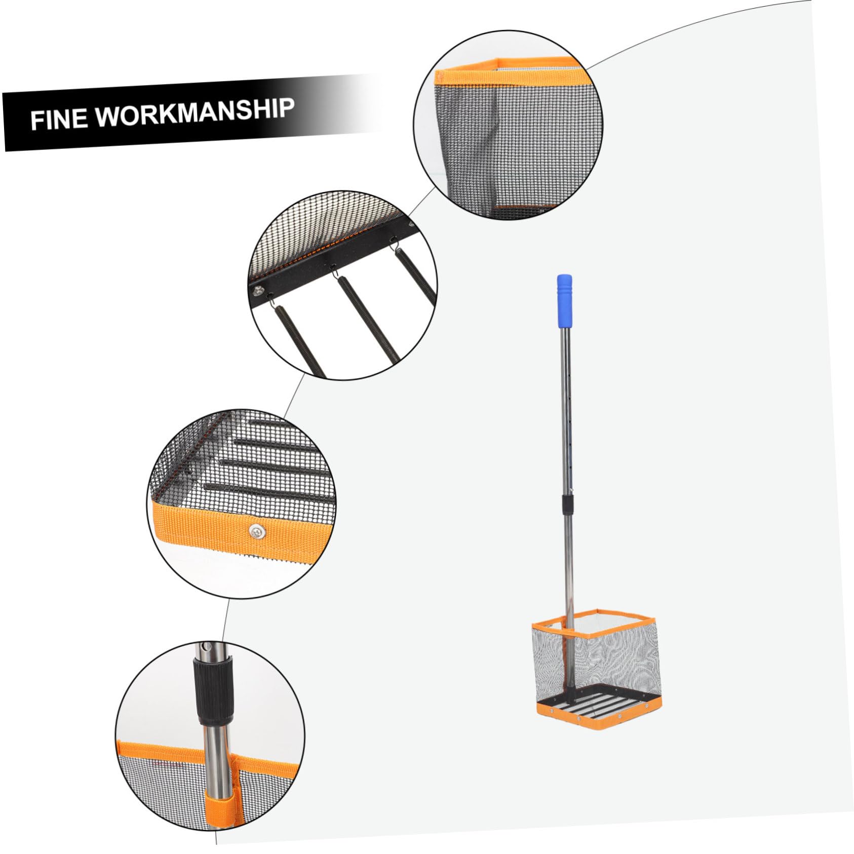 UKCOCO Table Tennis Ball Picker with Telescopic Handle Durable and Portable Picker Tool for Collection Training and Matches