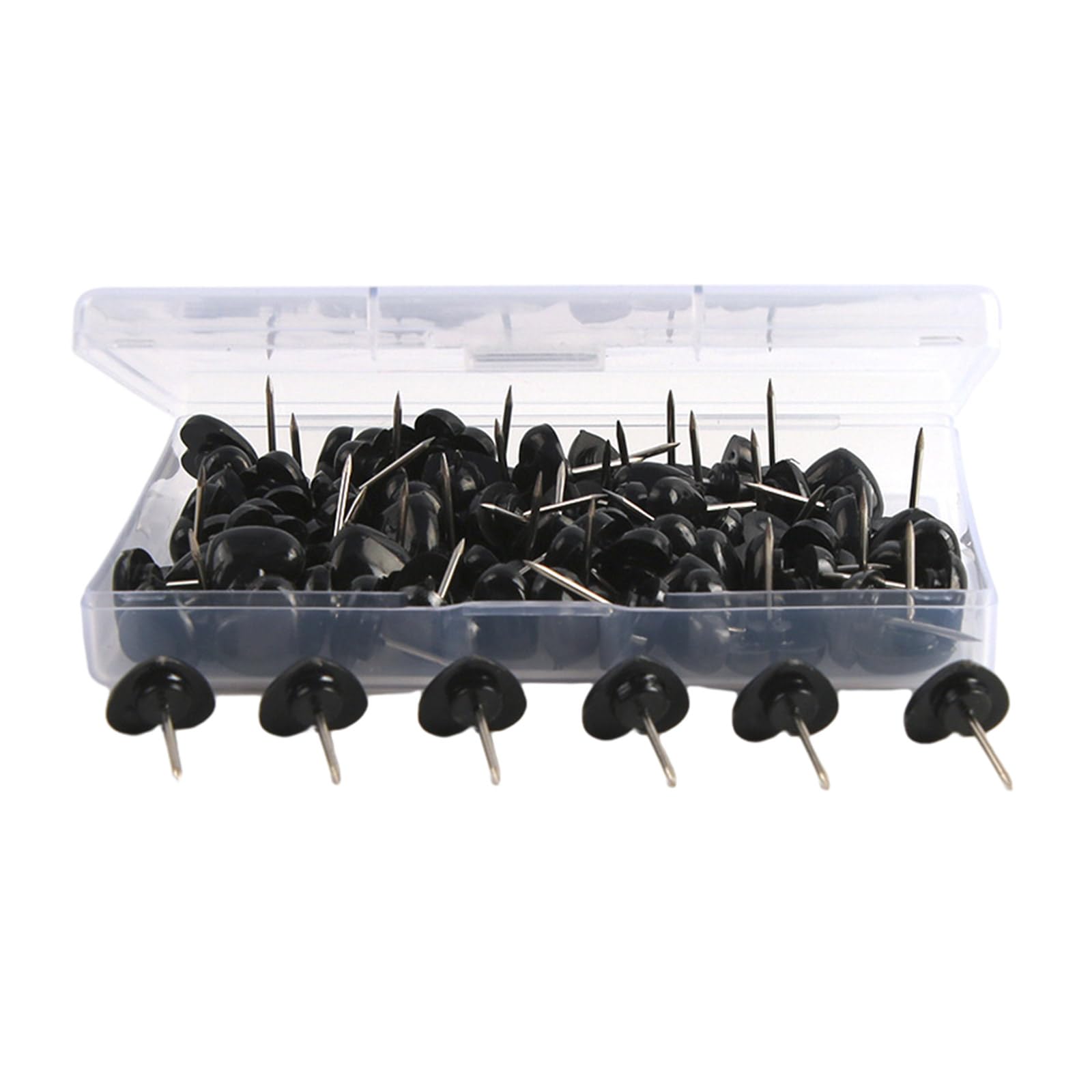 100Pcs Heart Pushpins with Box, Push Pins Colorful Map Pins for School Cork Board, Push for Bulletin Boards Love Themed Supplies