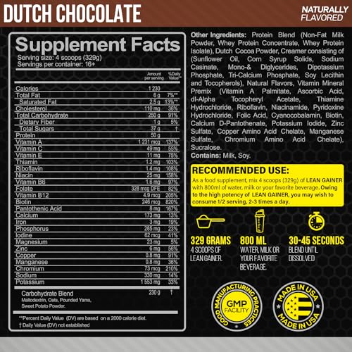 Forzagen LEAN GAINER Premium Mass Builder | Mass Gainer Protein Powder For Men & Women | High Calorie Protein, Weight Gain thumb #2