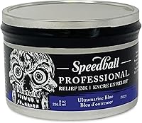 Vista 14 de Speedball Tinta de alivio profesional, azul ultramarino, tubo de 5 onzas