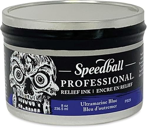 Miniatura 14 de Speedball Tinta de alivio profesional, azul ultramarino, tubo de 5 onzas