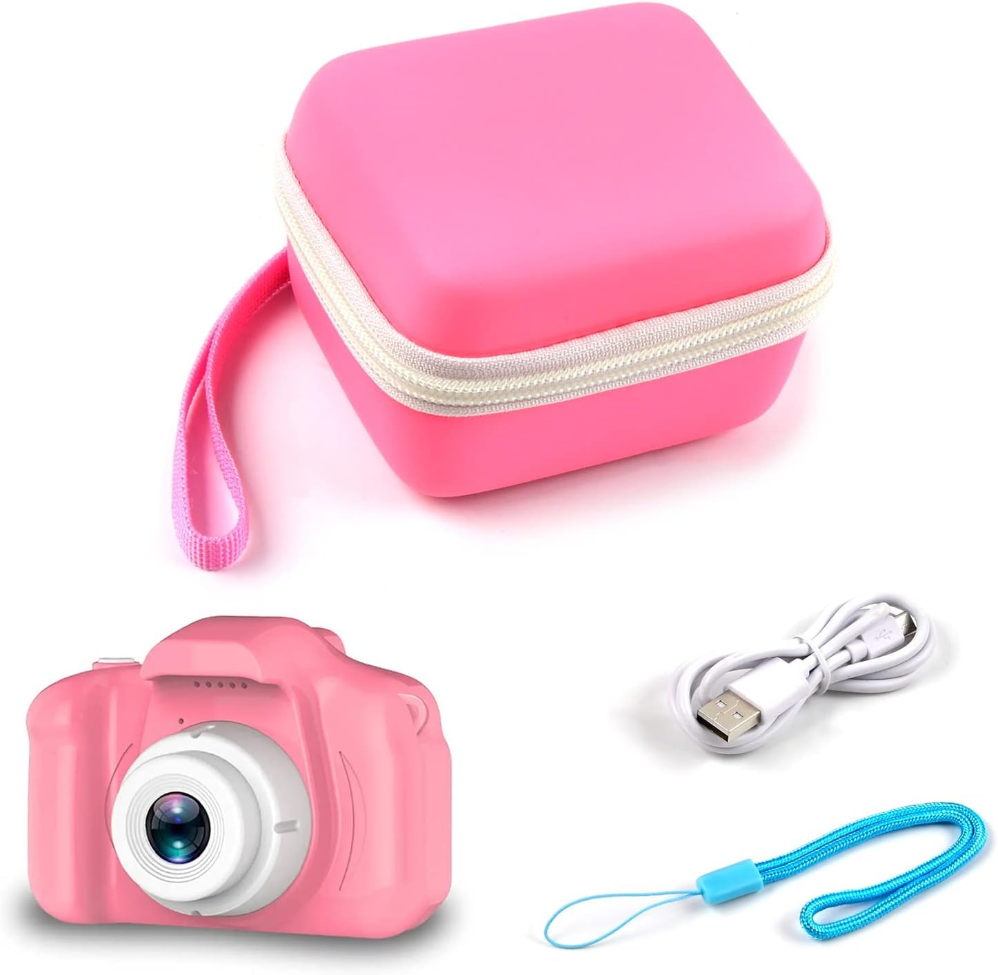 CADDLE & TOES Kids Camera with Camera Case for Kids Aged 4-12 Yrs,1080P HD Toddler Digital Video Camera,Children's for Boys/Girls,Perfect Christmas/Birthday Gifts (Pink Camera with Case+SDCard) - Image 9 thumbnail