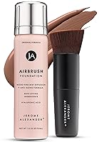 Vista 14 de Jerome Alexander MagicMinerals AirBrush Foundation - Set de 2 piezas con base en aerosol y brocha Kabuki, maquillaje en aerosol con ingredientes