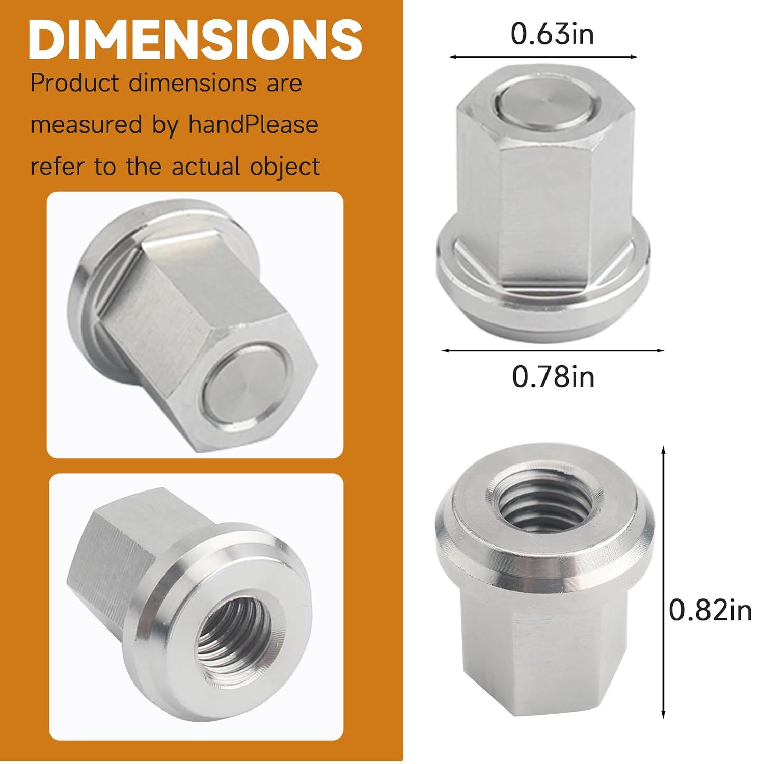 Group 31 Battery Nuts, Battery Stainless Steel Closed Eut for Standard 3/8" Stud Terminals, Replacement for 6015-010 10PCS