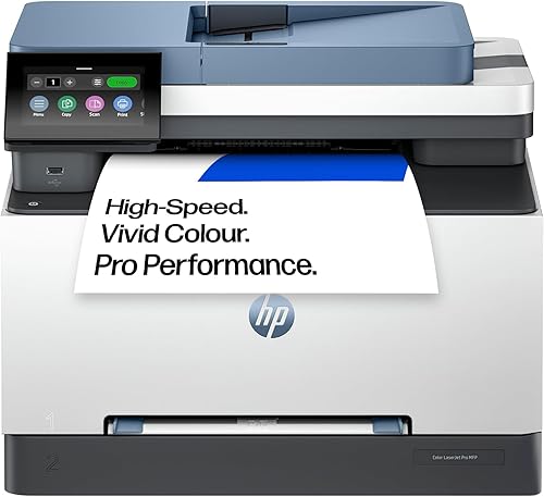 HP LaserJet Pro MFP 3302fdw Laser Printer | Colour | Printer for Small Medium Business | Print, Scan, Copy, Fax | Automatic document feeder | 2-Sided Printing | Wireless | Front USB port | Touchscreen