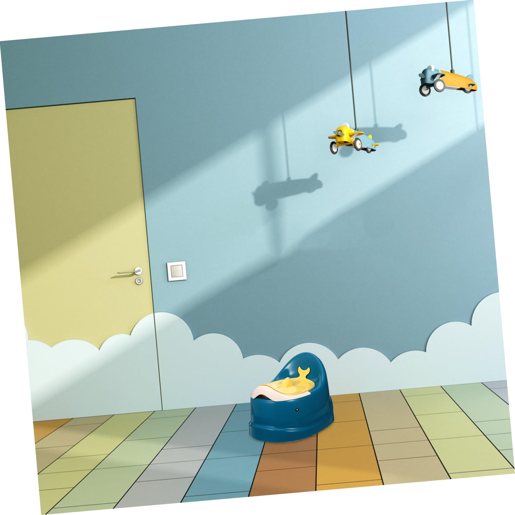 ORFOFE Vasino per Bambini Seduta Wc in Pp Blu, Leggero, per Casa e Auto, per Allenare Indipendenza e Abitudini Autonome nel Piccolo