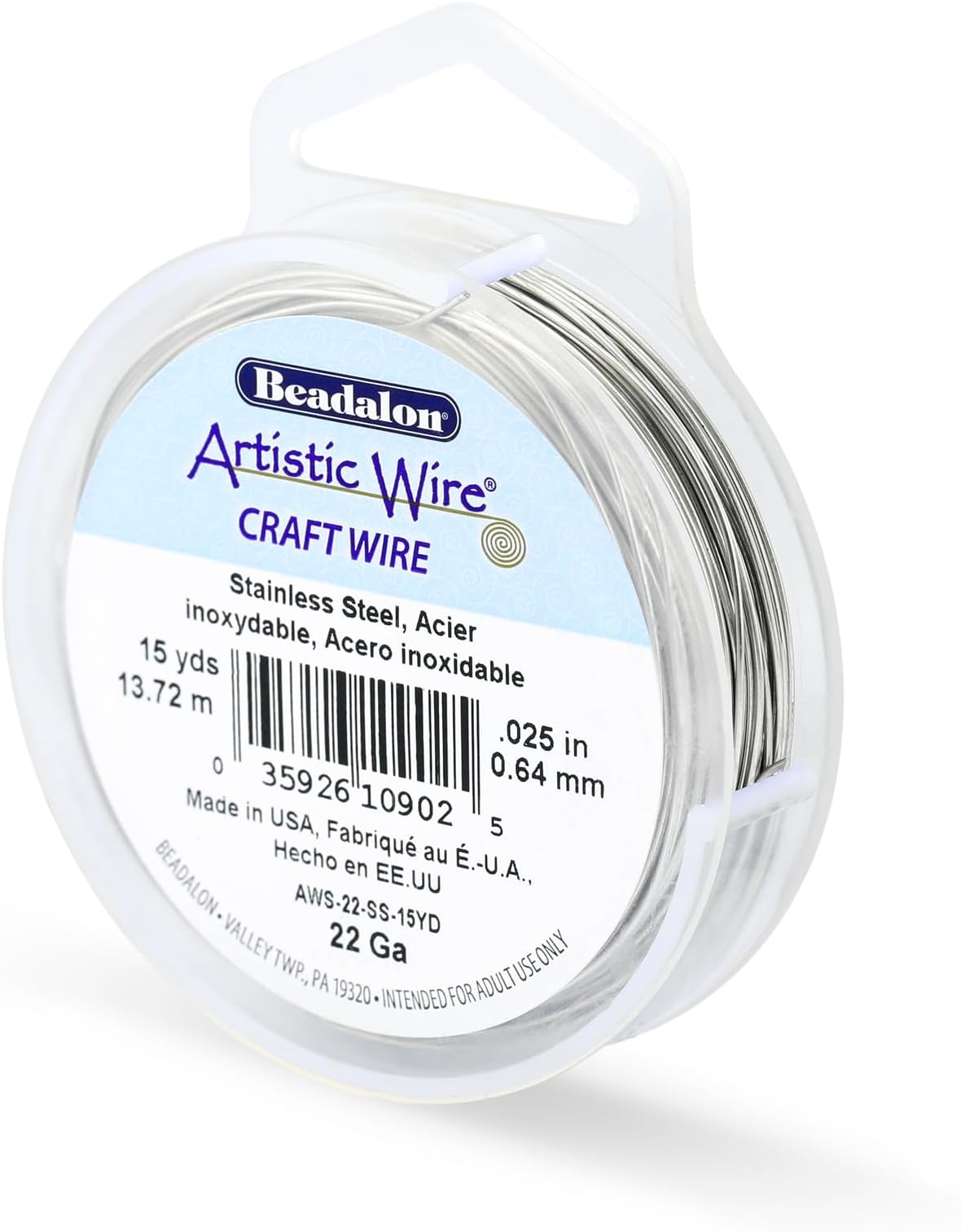 22 Gauge Stainless Steel Craft Wire, 15 yd