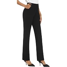 iChosy Womens Stretch Straight Leg Dress Work Pants Business Casual Slacks