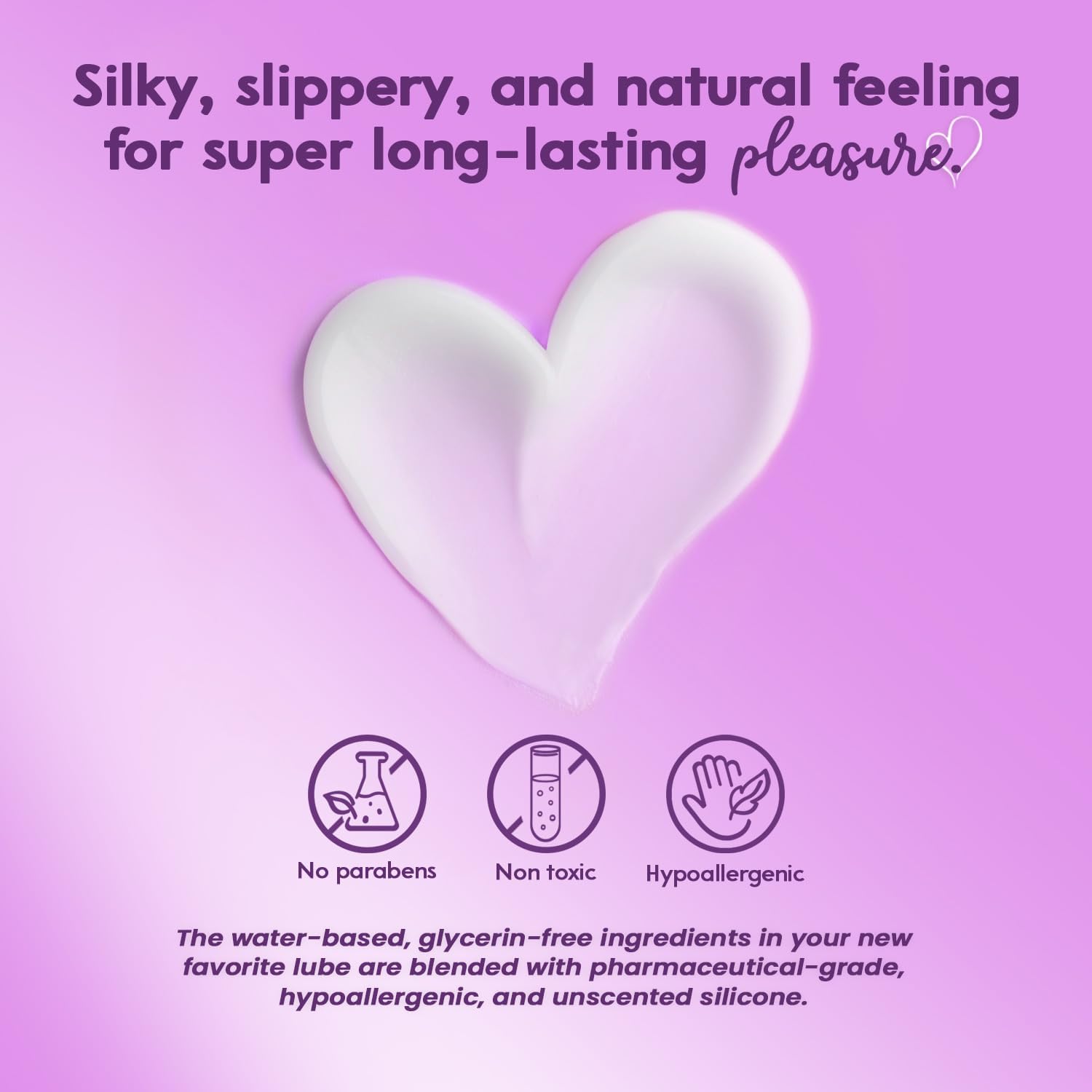 Sliquid Silk Intimate Lubricant, Silicone & Water-Based Lube for Women & Men, Hypoallergenic, Waterproof, Unscented, 8.5 Fl Oz Ea (Pack of 2)