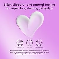 Vista 3 de Lubricante íntimo de seda Sliquid, lubricante a base de silicona y agua para mujeres y hombres, hipoalergénico, impermeable, sin fragancia, 8.5 oz