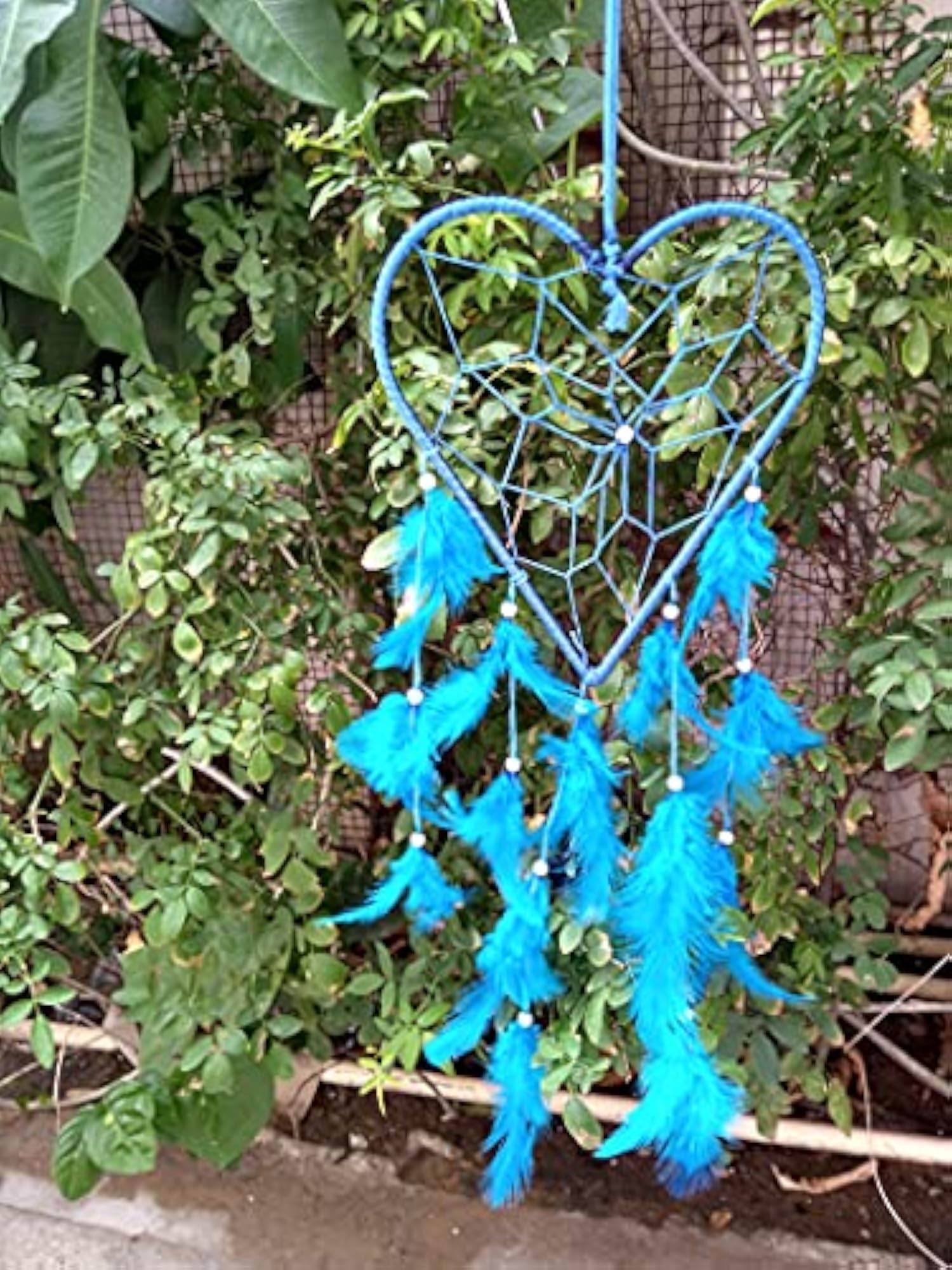 Handmade Feather Heart Dream Catcher for Home Decor