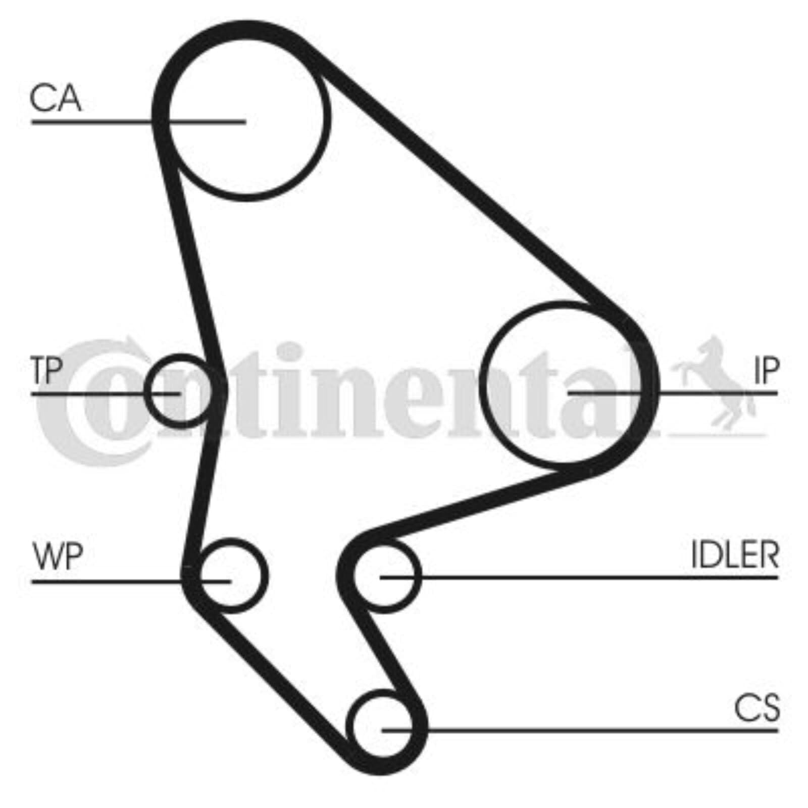 CONTITECH Kit de correa de distribución CT987K2 Número de dientes: 141 25mm Compatible con PEUGEOT 206 Fastback 2A/C 307 3A/C 307 SW 3H, CITROËN C4 I LC