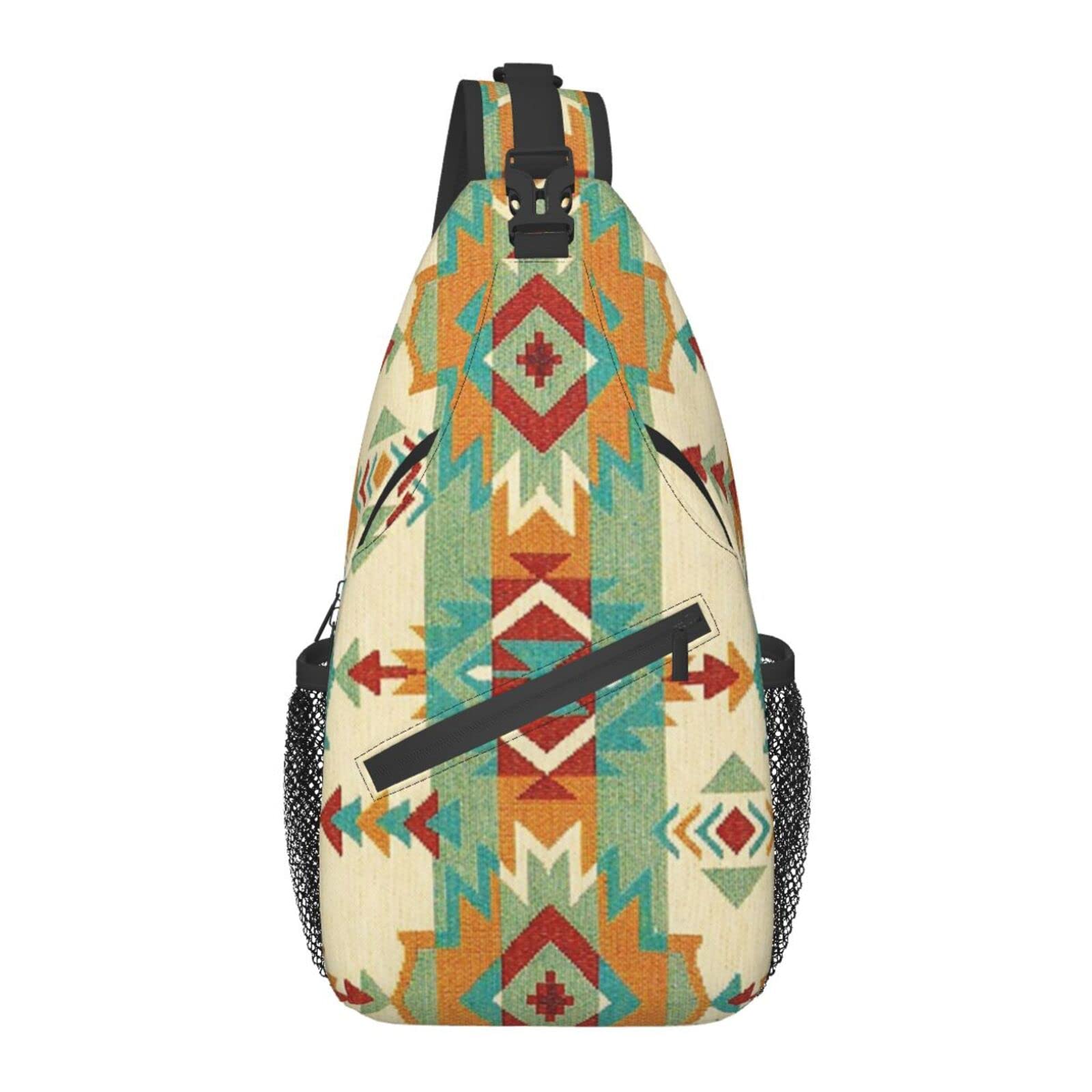 Oudrspo Unisex As Pic - Sling Bag Crossbody Chest Bag Anti-Theft Shoulder Backpack For Women & Men Travel Multipurpose Daypacks (Compatible With Tribal Native American African Ethnic Symbols)