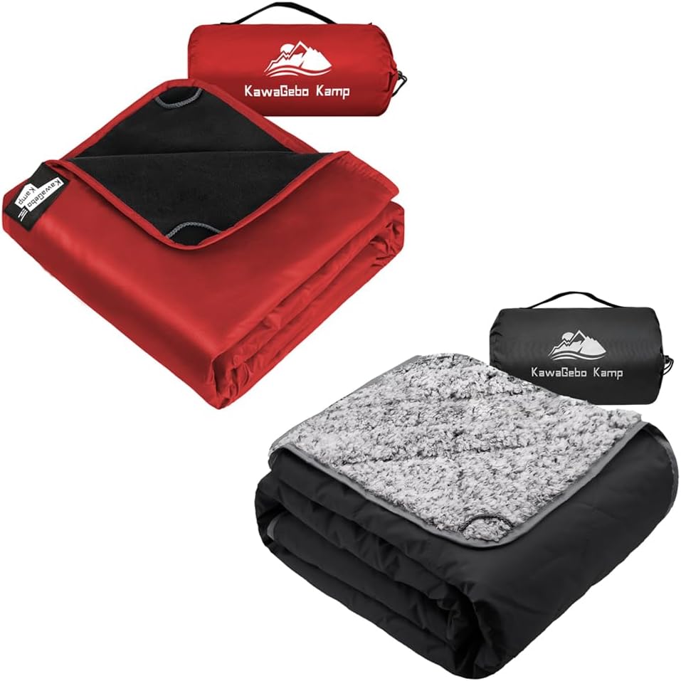 Waterproof Outdoor Blanket - Stadium Blanket for Camping, Picnics, and Sports Stay Dry and Comfortable 80"x 58"