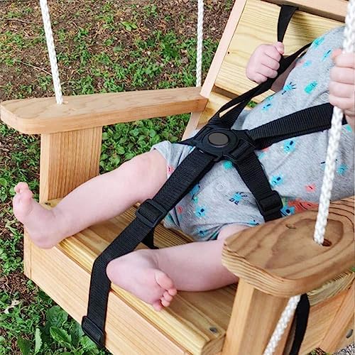 Miniatura 4 de Cinturón de seguridad de 5 puntos para cochecito, cochecito, cochecito, protección segura, correas ajustables para silla alta para bebé, cinturón de