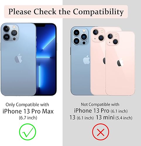 Miniatura 2 de PELEPUES Funda a prueba de golpes para iPhone 13 Pro Max, anillo de dedo integrado Funda de grado militar con soporte de metal reforzado soporte
