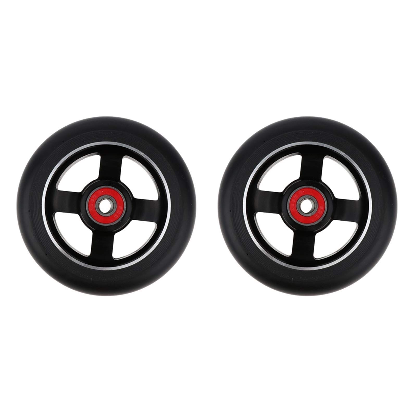 Ruedas de Scooter Freestyle,Ruedas de Scooter 2pcs Reemplazo de 100 mm Push/Kick/Stunt Scooter Ruedas con cojinetes Amplificaciones Scooter Piezas Accesorios