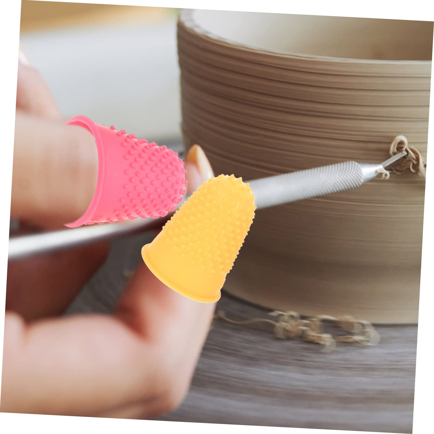 SEWACC 25pcs Non-Slip Material Lightweight Guards Elastic Design for Nail Polish Protection Random