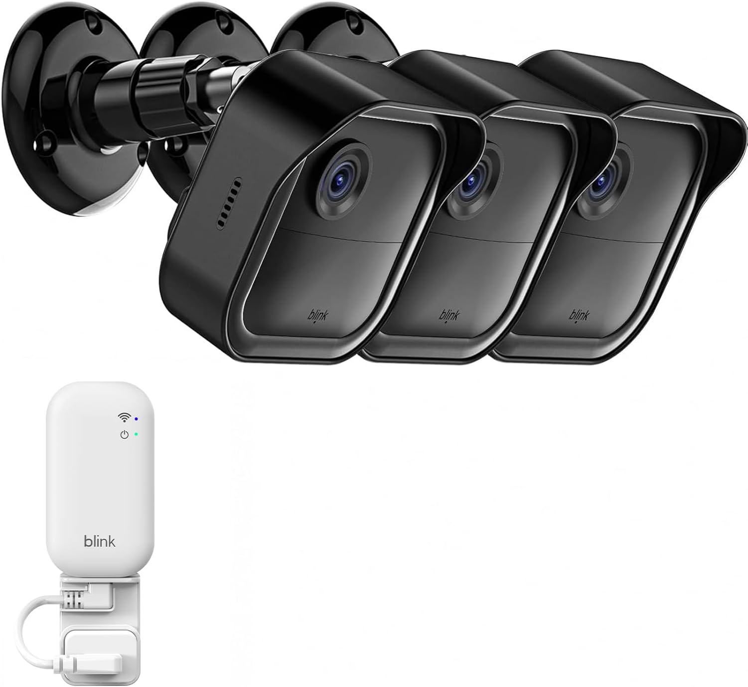 All-New Blink Outdoor Camera Surveillance Mount, 3 Pack Weatherproof Protective Housing and 360 Degree Adjustable Mount for Blink Outdoor 4/Outdoor 2K+/3rd Gen Cam, Black (Camera is Not Included)
