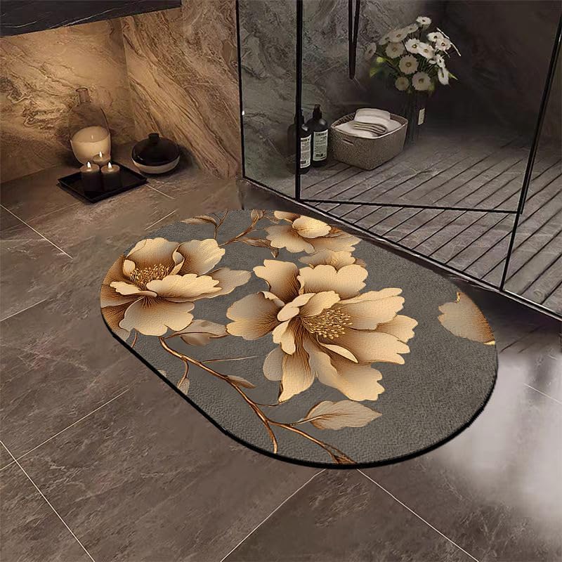 Tapis de salle de bain en diatomite sèche rapide pour une douche moderne