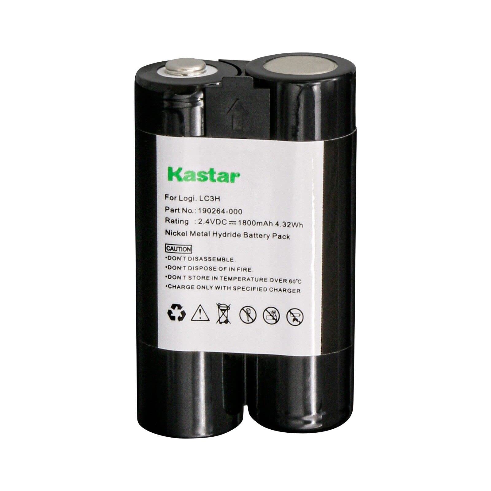 Kastar 1-Pack 2.4V 1800mAh NiMH Battery Replacement for Logitech 190264-0000, L-LC3 H-AA, L-LC3H-AA Battery, Logitech LX 700 LX700, URC-LX700, M-BAK89B, RNH-006-1.8, 967418-0403 Cordless Desktop Mouse