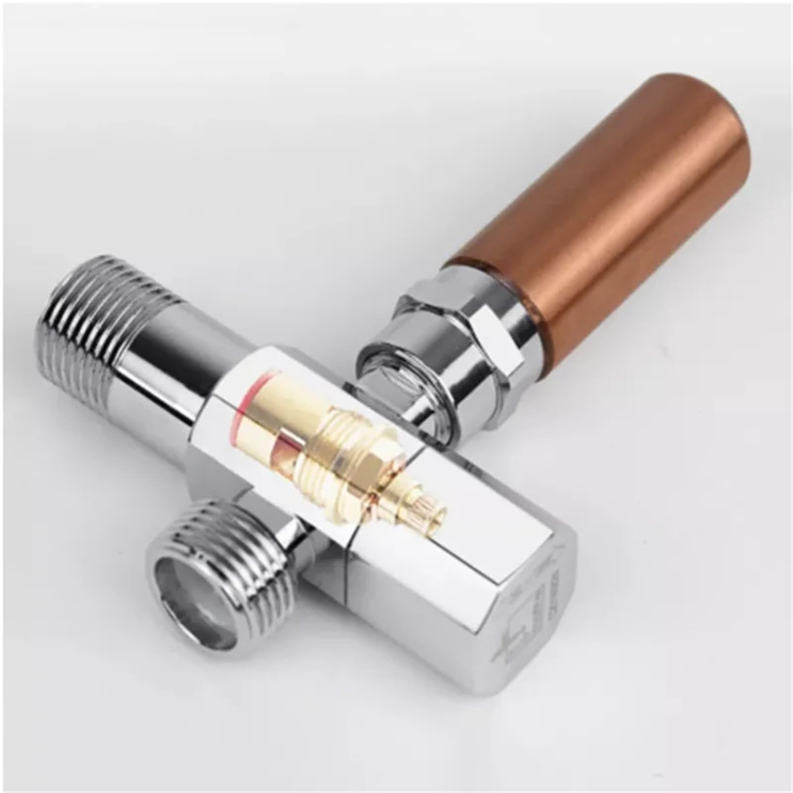 1 Unidad de eliminador de Golpe de ariete doméstico con válvula Triangular de Golpe de ariete con absorción de Agua, Interruptor de válvula de retención unidireccional de Cobre.