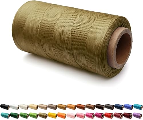 Hilo Encerado Plano para Cuerda de Coser de Cuero, cordón de poliéster, Costura,
